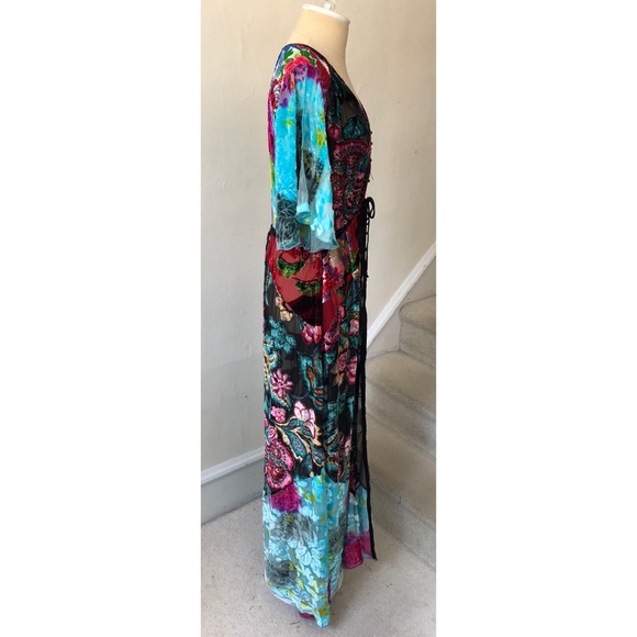 Anthropologie Evensong Burnout Velvet Maxi Dress - Picture 5 of 8